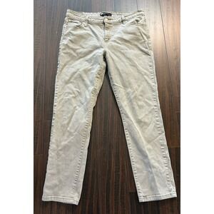 Levis Jeans Womens 16M 33x30 Denim Beige Mid Rise Slim Skinny Stretch Preppy